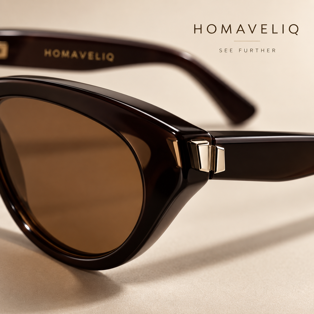 HOMAVELIQ® Retro Butterfly Sunglasses for Women – Brown Tinted Oversized Fashion Shades